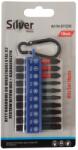 Silver Biți set 10 buc S2 în husă cu carabinieră 1/4" 67427 (S11230) Set capete bit, chei tubulare