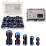 SILVER Racorduri pneumatice instant drepte set 60buc 4-12mm 67528 (S11877)