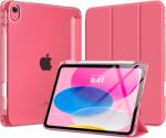 TYPEC Husă de Protecție MoKo cu Stand pentru iPad 11 Gen (2025 / A16) și iPad 10 Gen (10.9" 2022), Roz (Watermelon Pink), Piele PU, Spate Translucid, Funcție Auto Sleep/Wake și Suport Stylus