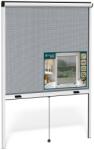 VOUNOT Szúnyogháló Roló Ablakra Alumínium Kerettel, Üvegszálas Hálóval, Vágható, Egyszerű Szerelés, 130 x 160 cm, Fehér