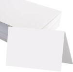 JagerGreen 50 db Fehér Hajtogatható Üdvözlőkártya 127x178 mm 200g/m2 Üres Duplakártya DIY Meghívóhoz Esküvőre Születésnapra B6 Borítékhoz