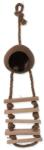 EPICPET Cabana de nucă de cocos Epic Pet cu o scară de lemn pe frânghie 45 cm (442-23055) - raijucarii