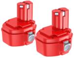 Powtree 2x 14, 4V 5000mAh NI-MH csere akkumulátor PA14 1420 1422 1433 1434 1435 1435F 193060-0 192600-1 193062-6 kompatibilis (PA14)