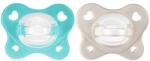Chicco Suzeta Physio Dual Soft silicon băiat 6-16m, 2 buc (AGS73087.61)