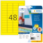 HERMA 4366 Színes Öntapadós Címkék Sárga Leválasztható 45, 7 x 21, 2 mm 960 db A4 Nyomtatható Matt Papír Etikett Logisztika Raktár (4366)