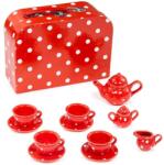 Bigjigs Toys Set de ceai Bigjigs Toys cu buline roșii (DDBJ613) Bucatarie copii