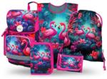 Baagl BAAGL SET 5 Ergo Flamingo: ghiozdan, penar, sac, sort, portofel (A-36513)