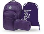 Baagl BAAGL SET 3 Coolmate Plum: rucsac, penar, saculet (A-36115)