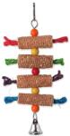 BIRD JEWEL Bijuterie de pasăre jucărie urechi agățate cu clopoțel colorat 27x16cm (452-31003)