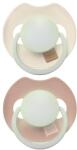 LOVI Suzeta din silicon dinamică luminoasă Prime 18m+ 2buc Ivory/Blush (AGS34-438)