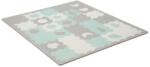 KinderKraft Covoraș puzzle din spumă Luno Shapes 185 x 165 cm Mint, 30 buc, Premium (AGSKPLUSH00MIN0000)