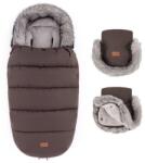 PETITEMARS PETITE&MARS Set sac de iarnă Comfy 4în1 + mănuși pentru cărucior Furry Rich Brown (AGSVP-F197758)