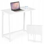 ModernHOME Összecsukható számítógépasztal 80x45 cm laptop asztal fehér ModernHome (TH-FD-5)