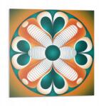 Wallfluent Fali Pvc csempe öntapadós virágmintás szimmetrikus 9 db 30x30 cm (010310410010000283167)