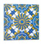 Wallfluent Fali Pvc csempe öntapadós virágmintás csempe 9 db 30x30 cm (010310410010000283185)