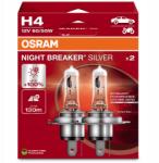 OSRAM Autó Izzók Night Breaker Silver +100% H4 12V Duo Box