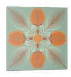Wallfluent Dekoratív Vinil Fali Csempe Virágmintás levelekkel 9 db 30x30 cm (010310410010000283149)