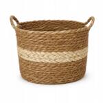  Fonott Kosár Fogantyúkkal Natúr Boho 33 CM Rendszerező Otthonra És Fürdőszobába (CZ76585-1)
