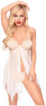 Penthouse Sweet Beast - rózsás babydoll szett (fehér) - shop - 6 290 Ft