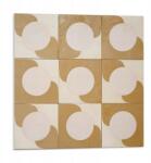 Wallfluent Öntapadós Vinil Csempe Előszobába Geometrikus kerekek és ívek 9x30x30 (010310410010000283017)
