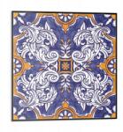 Wallfluent Dekoratív Vinil Csempe Virágmintás Díszítéssel 9 db 30x30 cm (010310410010000033488)