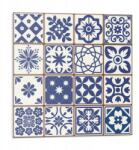 Wallfluent Fali Pvc csempe öntapadós dekor csempe minták 9 db 30x30 cm (010310410010000283208)