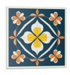 Wallfluent Burkolat Vinil csempe öntapadós virágmintás szimmetria 9x30x30 (010310410010000283094)