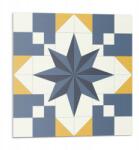 Wallfluent Vinil öntapadós csempe a konyhába Geometrikus csillag minta 9x30x30 (010310410010000282939)