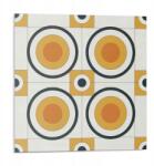 Wallfluent Vinil csempék Konyhai motívummal Kör- és négyzetgeometria 9x30x30 (010310410010000283142)