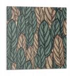Wallfluent Vinil öntapadós csempe nyomott mintával levél háttérrel 9 db 30x30 cm (010310410010000276205)