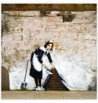ZeSmakiem Fotótapéták 312x312 Banksy Szobalány Grafiti (H5031Z_TV5BX_312x312cm ODS)