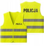 Odblaskowo Fényvisszaverő mellény nyomott mintával Rendőrség sárga neon roz. 5XL (OD / KAM / żółta / odblask / POLICJA / 5XL)