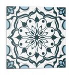 Wallfluent Fali Dekoráció Öntapadós Csempe Nappaliba Virágos mandala minta 9x30x30 (010310410010000283064)