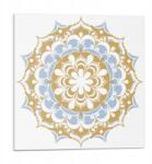Wallfluent Vinil Csempe Grafikával Fürdőszobába Virágos mandala minta 9 db 30x30 cm (010310410010000283119)