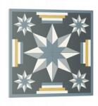 Wallfluent Dekoratív Vinil Fali Csempe Csillagok és téglalapok geometriája 9x30x30 (010310410010000282931)
