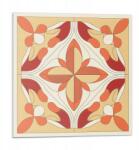 Wallfluent Fali Pvc csempe öntapadós absztrakt virágmintás 9 db 30x30 cm (010310410010000283111)