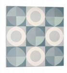 Wallfluent Vinil Csempe Nyomtatott Kör- és formageometria 9 db 30x30 cm (010310410010000282978)