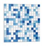 Wallfluent Vinyl Csempe Nyomtatott Mozaik Kék színben 9 db 30x30 cm (010310410010000283262)