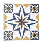 Wallfluent Vinil Padlólapok Geometrikus csillagok négyzetekben 9 db 30x30 cm (010310410010000282940)