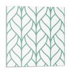 Wallfluent Dekoratív Vinil Fali Csempe Levél Mintás Szimmetria 9 db 30x30 cm (010310410010000033521)