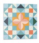 Wallfluent Vinil öntapadós csempe Geometrikus minta virággal 9 db 30x30 cm (010310410010000282936)