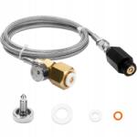  W21.8 Fistula adapter acél tömlővel, Sodastream Quick Connect CO2-höz (HMCQJTSET)