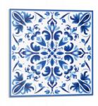 Wallfluent Fali Pvc csempe öntapadós virágmintás szimmetria 9 db 30x30 cm (010310410010000276757)