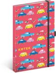 Presco Keménytáblás notesz krémszínű lapokkal, vonalas, leszorító gumiszalaggal The Little Mole - Cars 130x210mm, Presco - papirx