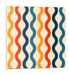 Wallfluent Fali Pvc csempe öntapadós Hullámok ritmikus elrendezésben 9 db 30x30 cm (010310410010000276180)