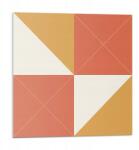 Wallfluent Vinil csempe öntapadós geometria meleg tónusokban 9 db 30x30 cm (010310410010000282952)