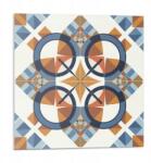 Wallfluent Vinil öntapadós csempe Geometrikus minta körökkel 9 db 30x30 cm (010310410010000283143)