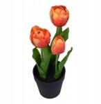 Bomm Tulipán 28 cm műnarancs fekete don (tulipan)