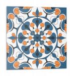 Wallfluent Vinil csempe öntapadós nyomott mintás virágos mandala 9x30x30 (010310410010000283160)