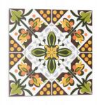 Wallfluent Fali Pvc csempe öntapadós virágmintás szimmetria 9 db 30x30 cm (010310410010000283101)